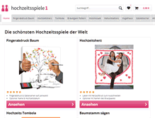 Tablet Screenshot of hochzeitsspiele1.com